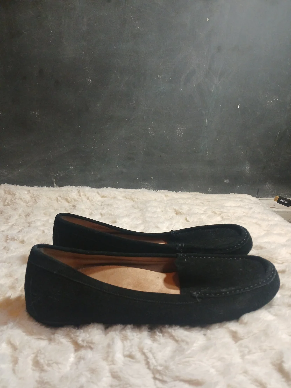 Vionic Debbie Black Suede Moccasin Loafer Flats Womens Size 12 EU 44